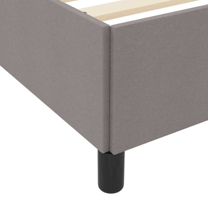 Box Spring Seng Gråbrun Og Sort 140 X 190 Cm - Billede 9