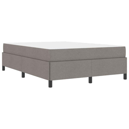Box Spring Seng Gråbrun Og Sort 140 X 190 Cm - Billede 2