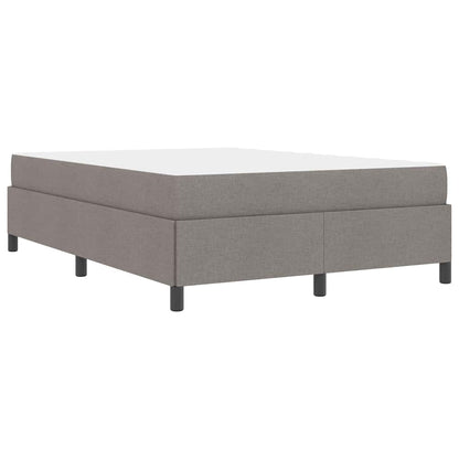 Box Spring Seng Gråbrun Og Sort 140 X 190 Cm - Billede 8