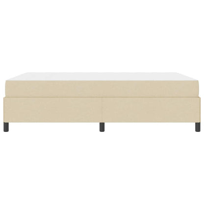 Box Spring Seng Creme, Sort 140 X 200 Cm Stof, Ingeniørtræ - Billede 8