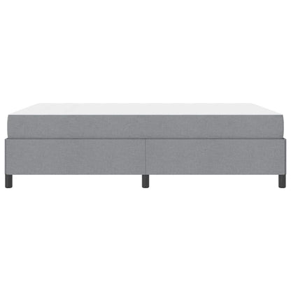 Box Spring Seng Lys Grå, Sort 160 X 200 Cm Stof, Ingeniørtræ - Billede 8