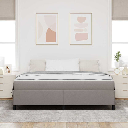 Box Spring Seng Gråbrun Og Sort 180 X 200 Cm - Billede 4