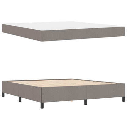 Box Spring Seng Gråbrun Og Sort 180 X 200 Cm - Billede 5