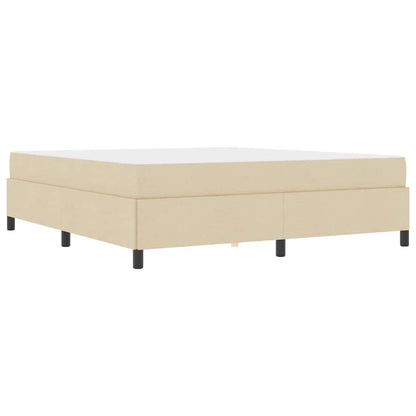 Box Spring Seng Creme Og Sort 180 X 200 Cm - Billede 2