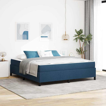 Box Spring Seng Blå Og Sort 180 X 200 Cm - Hovedbillede