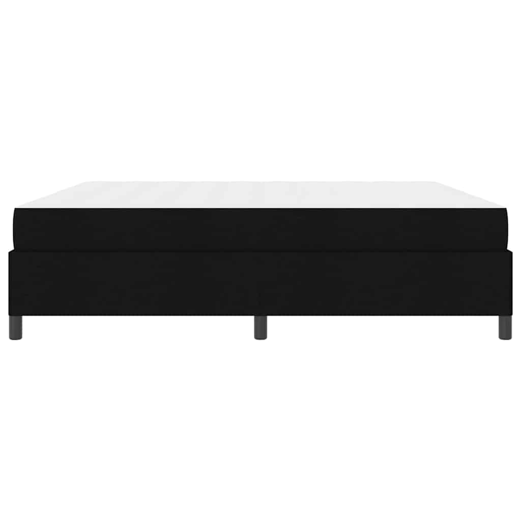 Box Spring Seng Sort, Sort 200 X 200 Cm Stof, Ingeniørtræ - Billede 8