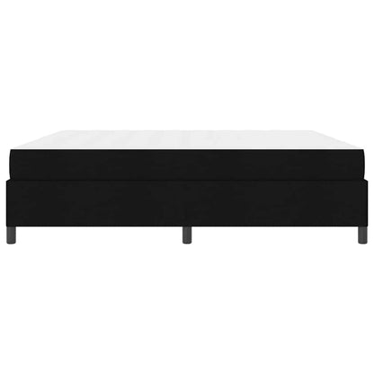 Box Spring Seng Sort, Sort 200 X 200 Cm Stof, Ingeniørtræ - Billede 8