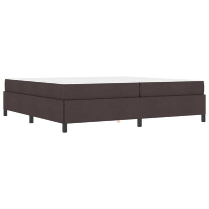 Box Spring Seng Brun 200 X 200 Cm Stof Og Konstrueret Træ - Billede 2