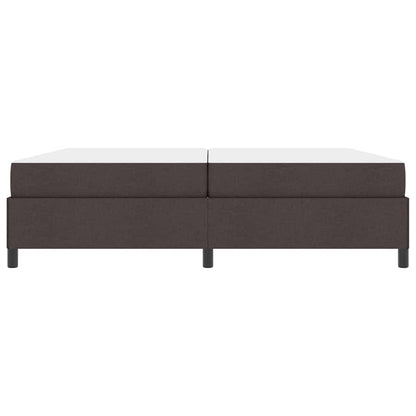 Box Spring Seng Brun 200 X 200 Cm Stof Og Konstrueret Træ - Billede 6