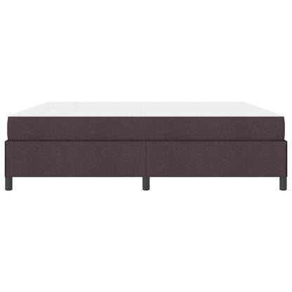 Box Spring Seng Brun 200 X 200 Cm Stof Og Konstrueret Træ - Billede 7