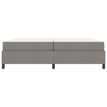 Box Spring Seng Gråbrun Og Sort 200 X 200 Cm - Billede 6