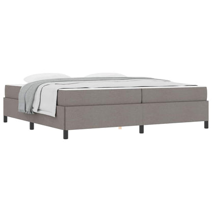 Box Spring Seng Gråbrun Og Sort 200 X 200 Cm - Billede 3