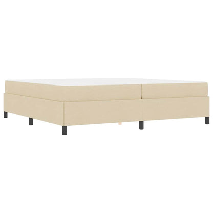 Box Spring Seng Creme Og Sort 200 X 200 Cm - Billede 8