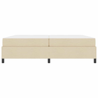 Box Spring Seng Creme Og Sort 200 X 200 Cm - Billede 6