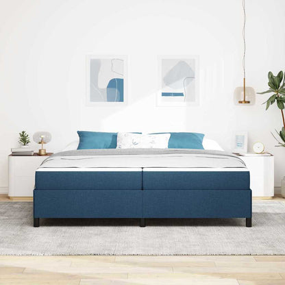 Box Spring Seng Blå Og Sort 200 X 200 Cm - Billede 4