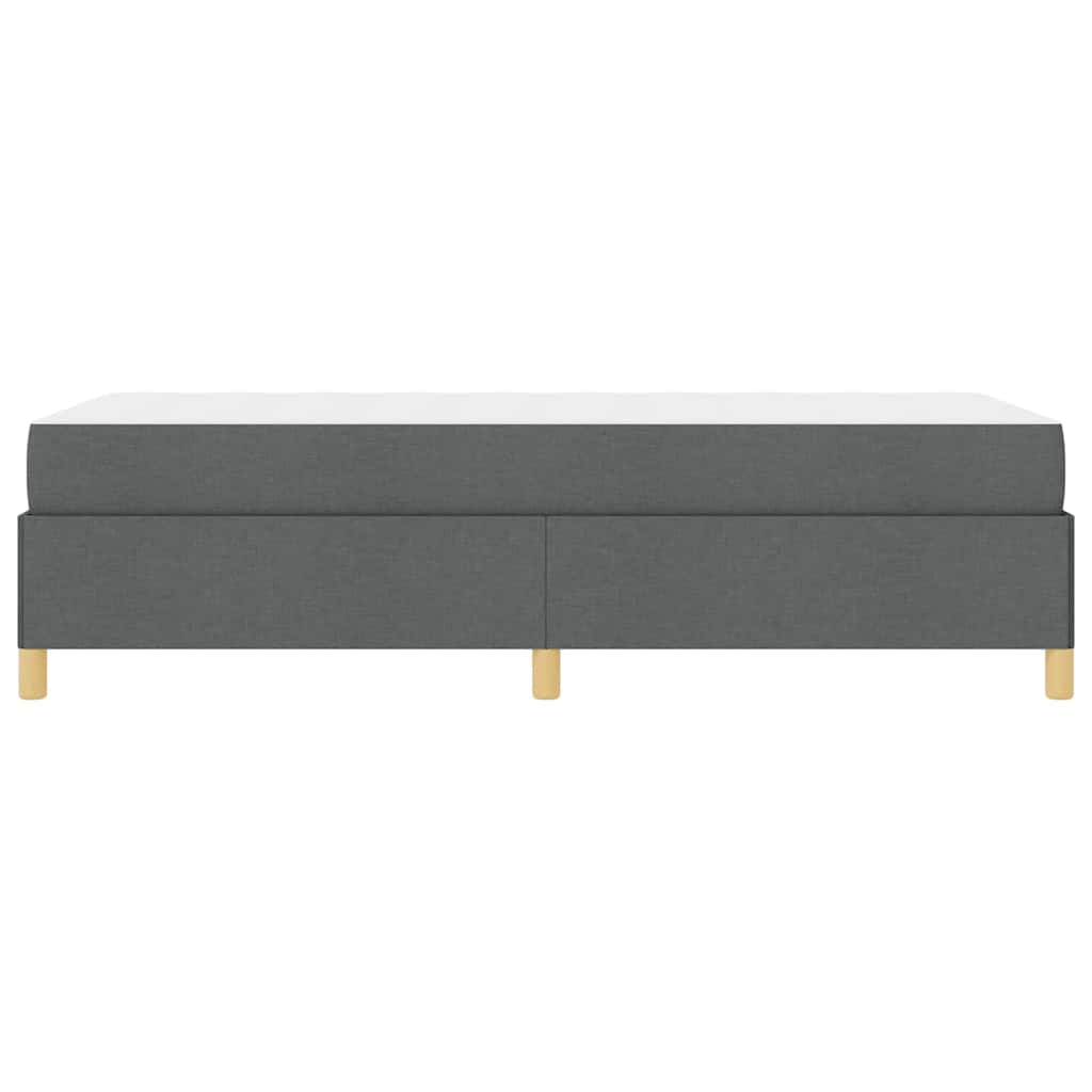 Box Spring Seng Med Madras Hvid Og Mørk Grå Og Brun Og Mørk Grå - Billede 8