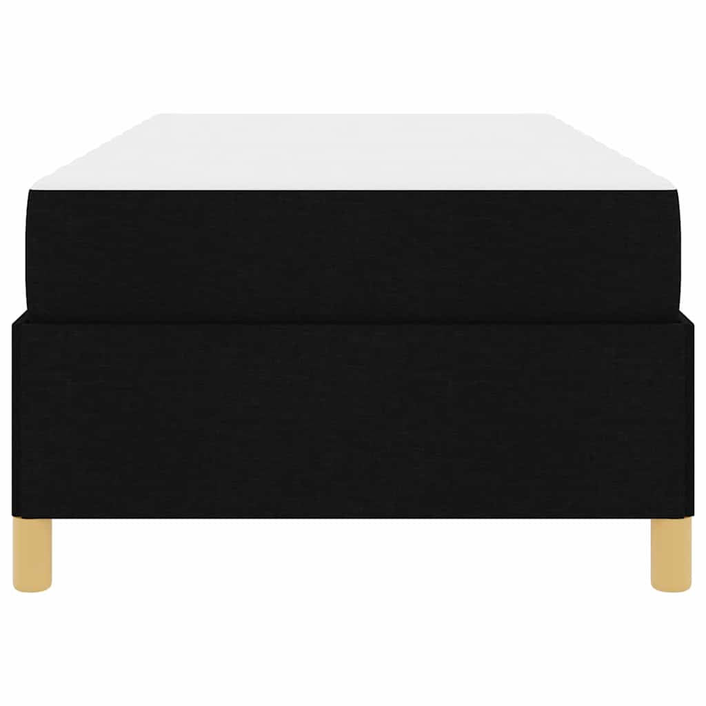 Box Spring Seng Sort Og Brun Og Hvid 80 X 200 Cm Stof - Billede 7