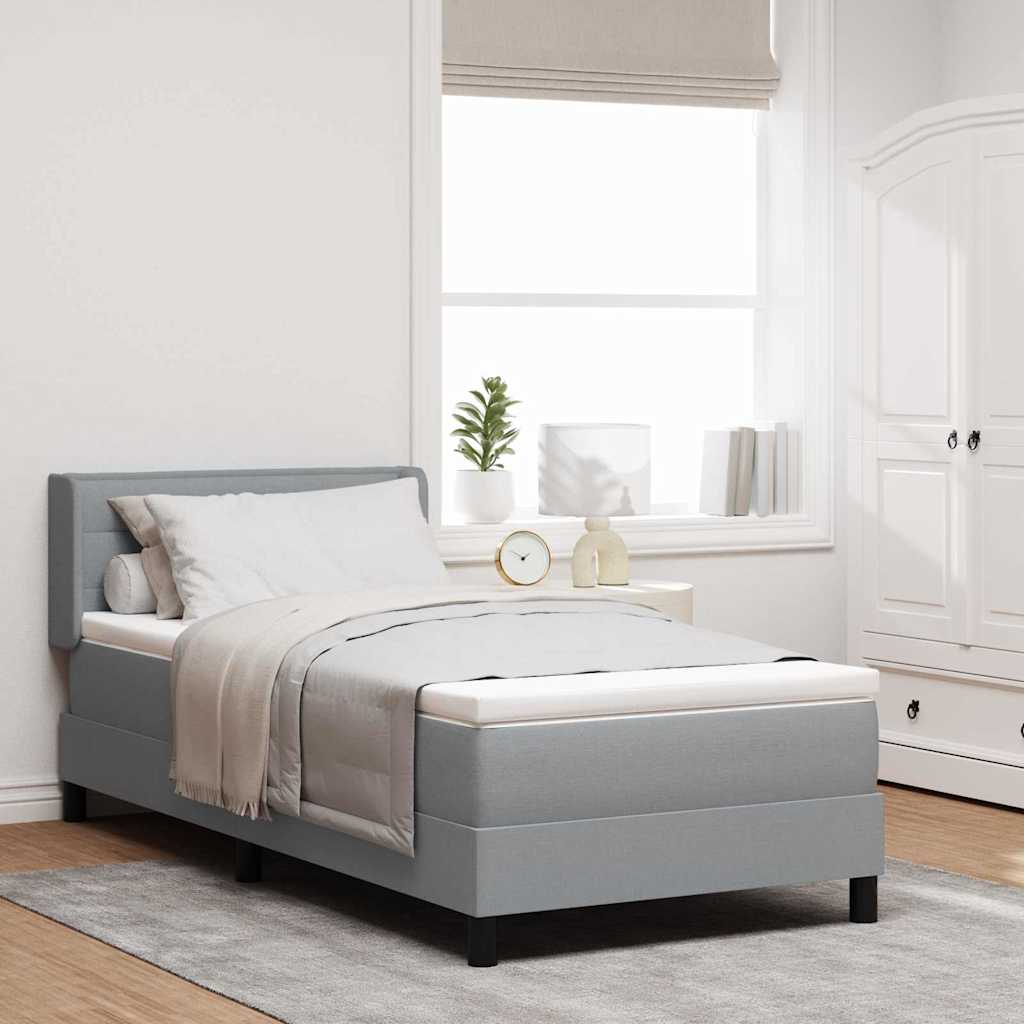 Box Spring Seng Med Hovedgærde Stof - Variant 3341013