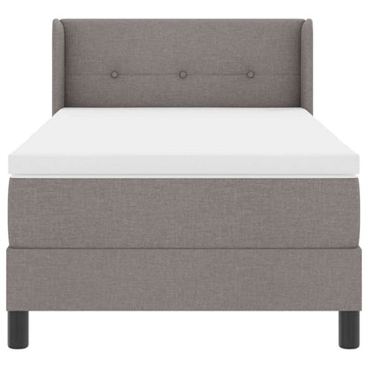 Boxmadras Med Topmadras Gråbrun 80 X 200 Cm Stof Og Ingeniørtræ - Billede 7