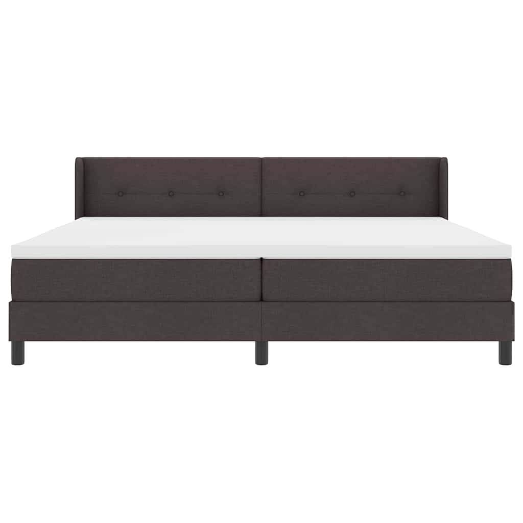 Boxmadras Med Topmadras Med Madras Mørk Brun 200 X 200 Cm - Billede 8