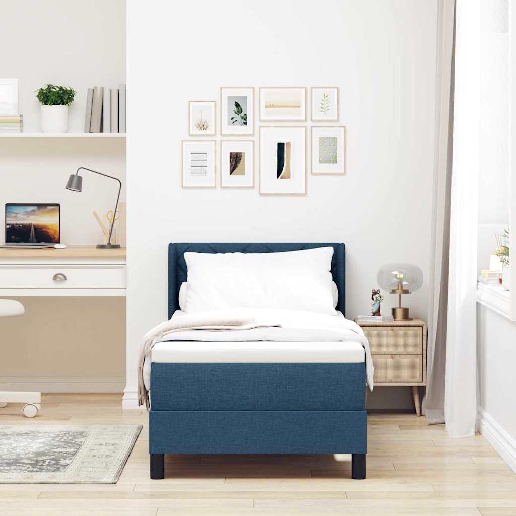Box Spring Seng Med Hovedgærde Stof - Billede 3
