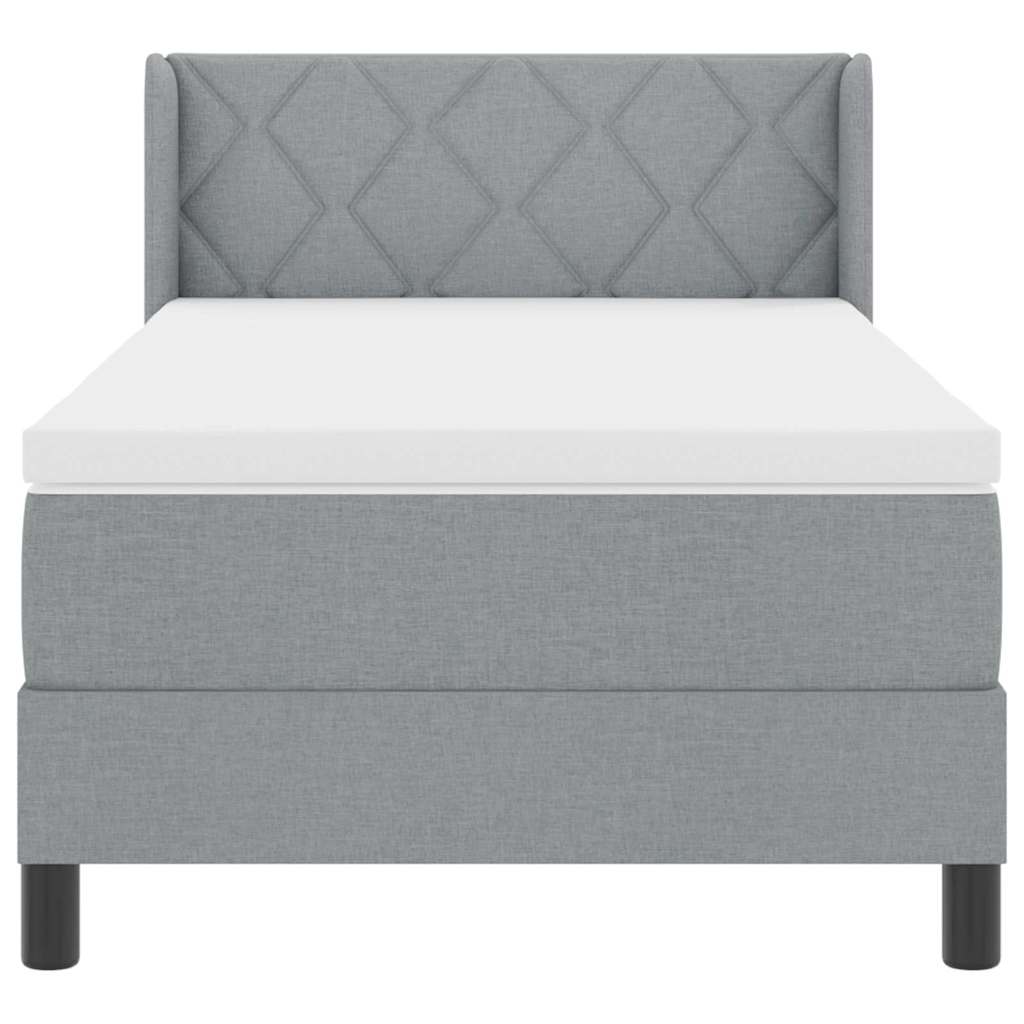 Boxmadras Med Topmadras Med Madras Lysegrå 90 X 190 Cm - Billede 8