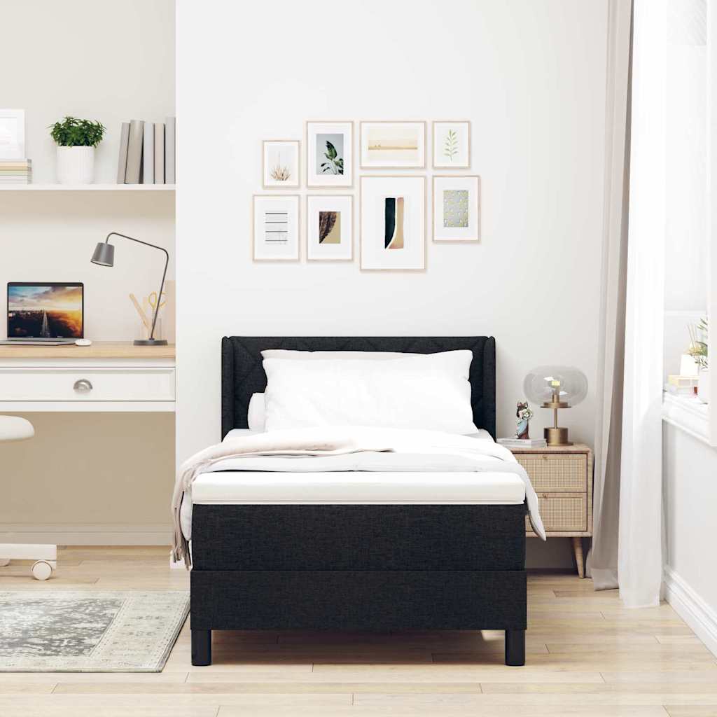 Boxmadras Med Topmadras Med Madras Sort 90 X 190 Cm - Billede 5