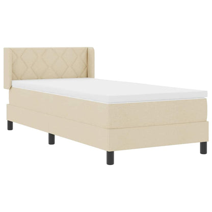 Box Spring Seng Med Pude Med Hovedgærde Stof - Billede 6