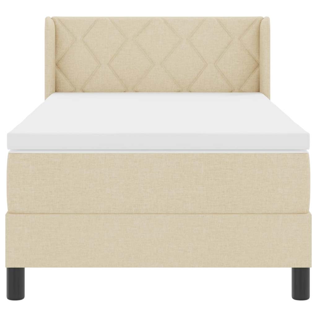 Box Spring Seng Med Pude Med Hovedgærde Stof - Billede 7