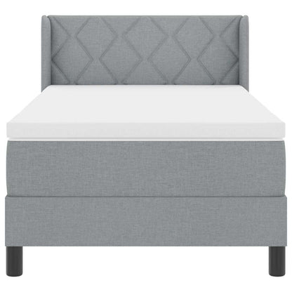 Boxmadras Med Topmadras Med Madras Lysegrå 100 X 200 Cm - Billede 8