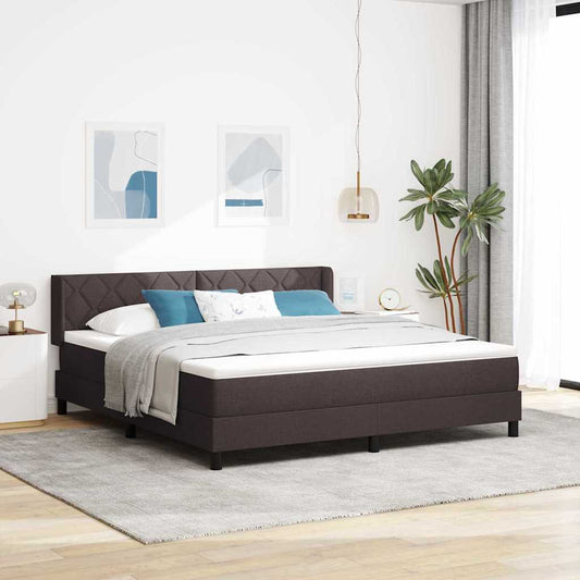 Boxmadras Med Topmadras Med Madras Mørk Brun 180 X 200 Cm - Hovedbillede