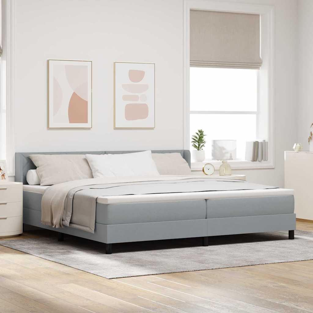Box Spring Seng Med Hovedgærde Stof - Variant 3341188