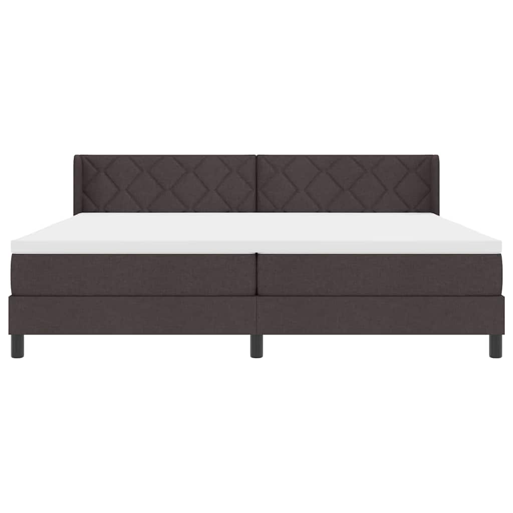 Boxmadras Med Topmadras Med Madras Mørk Brun 200 X 200 Cm - Billede 8