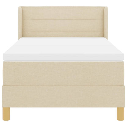 Boks-madrasseng Med Madras Creme 90 X 190 Cm Stof - Billede 8