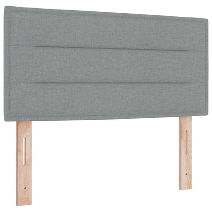 Boks-madrasseng Med Madras Lysegrå 90 X 200 Cm Stof - Billede 6