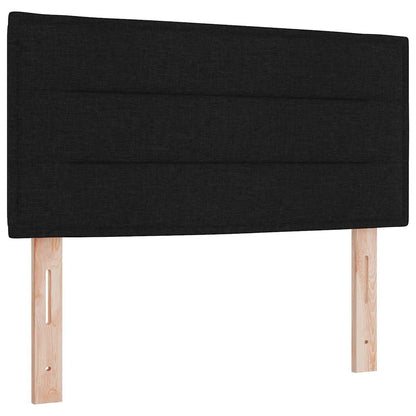 Box Spring Seng Med Madras Sort Og Hvid 90 X 200 Cm Stof - Billede 6