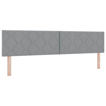 Boks-madrasseng Med Madras Lysegrå 200 X 200 Cm Stof - Billede 6