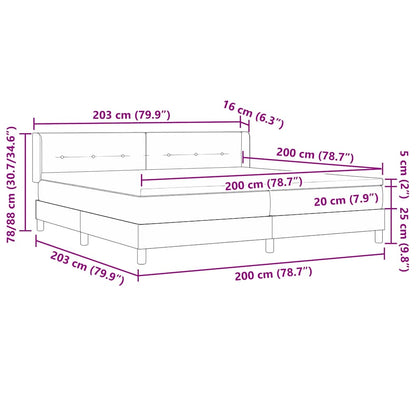 Boks-madrasseng Med Madras Lysegrå 200 X 200 Cm Stof - Billede 12