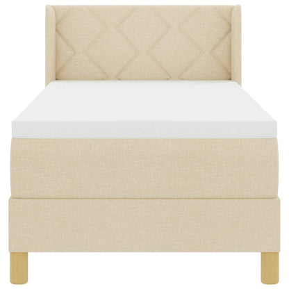 Boks-madrasseng Med Madras Creme 80 X 200 Cm Stof - Billede 5