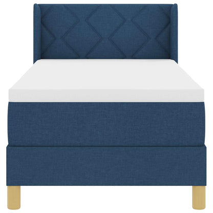 Boks-madrasseng Med Madras Med Hovedgærde Blå 80 X 200 Cm Stof - Billede 7