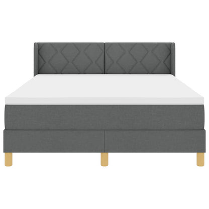 Boks-madrasseng Med Madras Mørkegrå 160 X 200 Cm Stof - Billede 8