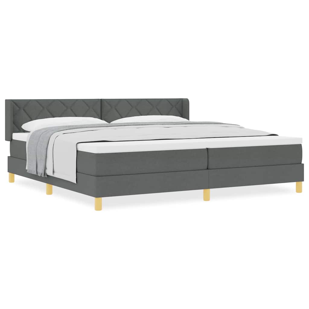 Boks-madrasseng Med Madras Mørkegrå 200 X 200 Cm Stof - Billede 4