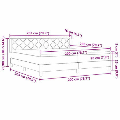 Boks-madrasseng Med Madras Med Hovedgærde Blå 200 X 200 Cm Stof - Billede 13