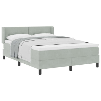 Box Spring Seng Med Hovedgærde 200 X 160 Cm Fløjl - Billede 2