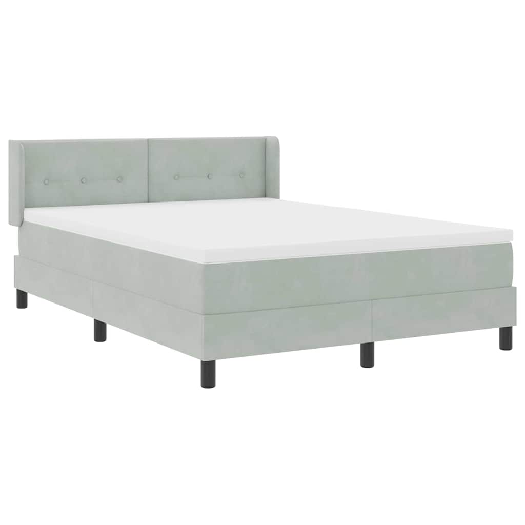 Box Spring Seng Med Hovedgærde 200 X 160 Cm Fløjl - Billede 6