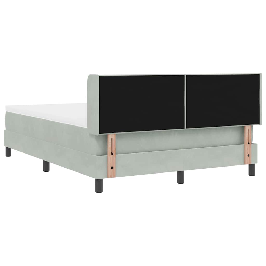 Box Spring Seng Med Hovedgærde 200 X 160 Cm Fløjl - Billede 9