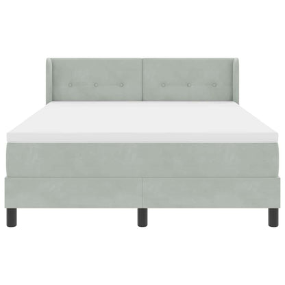 Box Spring Seng Med Hovedgærde 200 X 160 Cm Fløjl - Billede 7