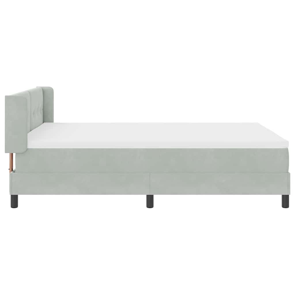 Box Spring Seng Med Hovedgærde 200 X 160 Cm Fløjl - Billede 8