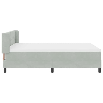 Box Spring Seng Med Hovedgærde 200 X 160 Cm Fløjl - Billede 8