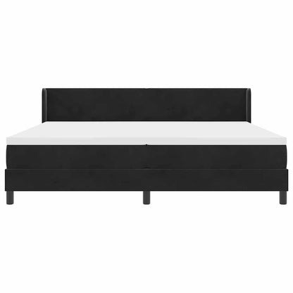 Boxmadras Med Madras Sort 100x200 Cm Fløjl Sort 200 X 200 Cm - Billede 8